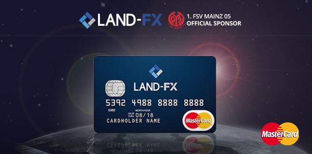 Land-FX - Mastercard directly connected to Forex trading account issued by Land-FX