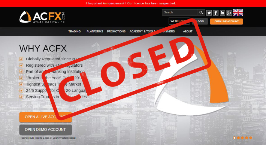 ACFX - ACFX to close its FX business after suspension of CySEC license