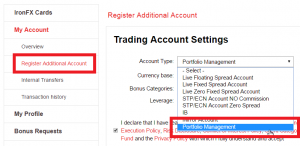 ironfx portfolio management account opening fx