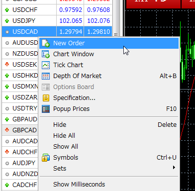 mt5 metatrader5 market watch new order