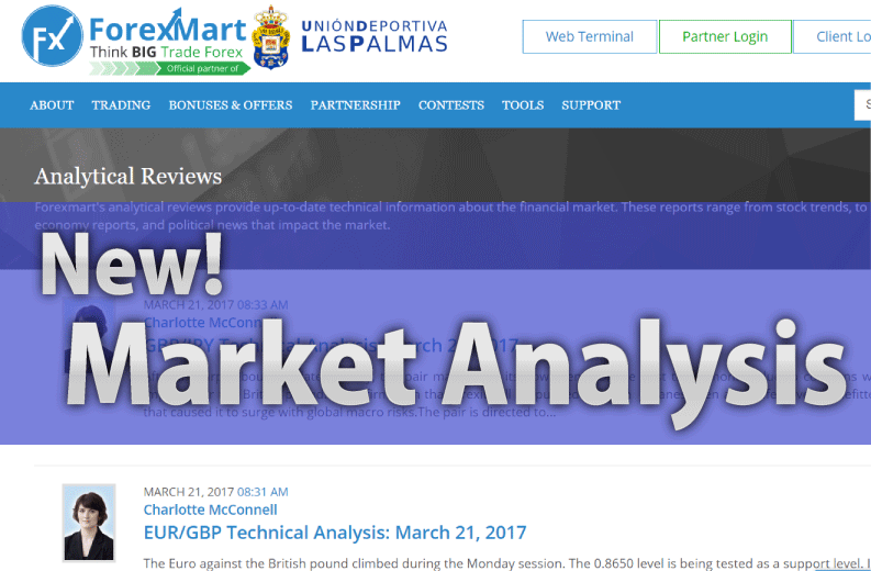 ForexMart - ForexMart with 1:5000 leverage, introduces "Market Analysis" section updated everyday