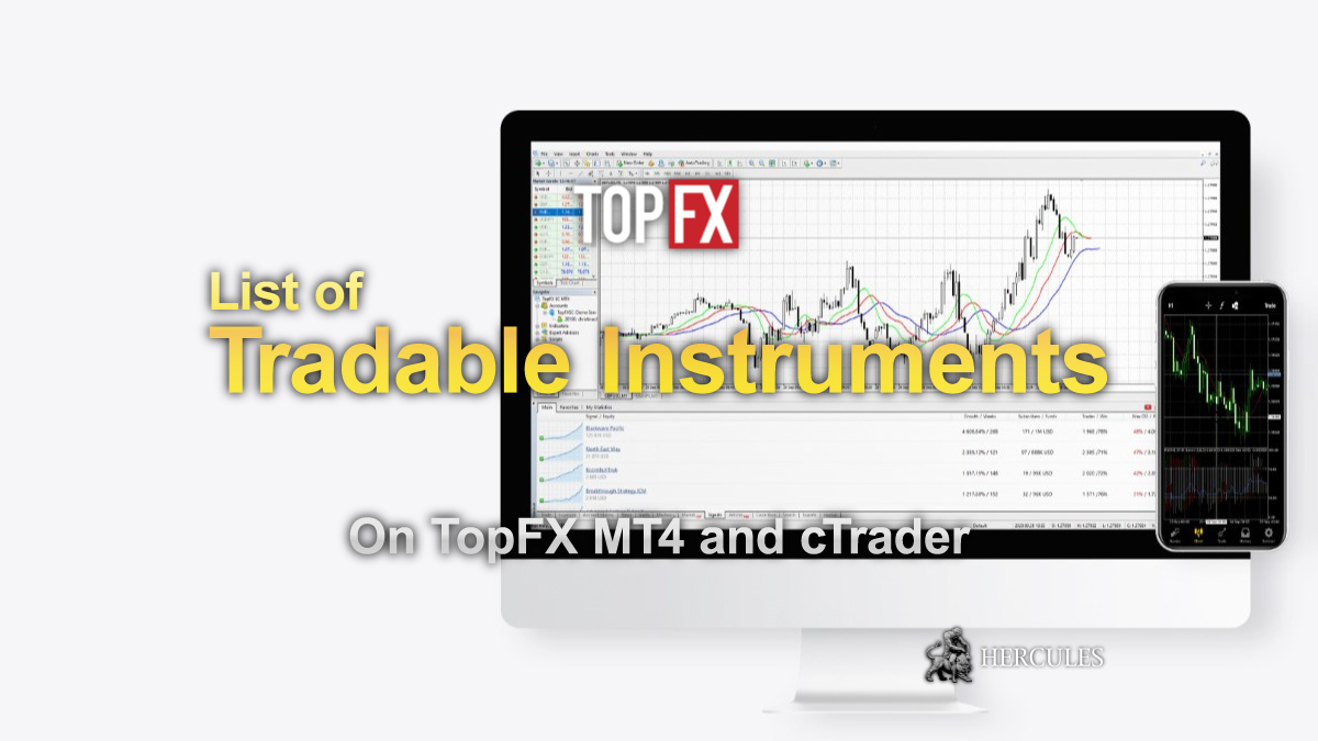 TopFX - List of financial markets you can trade on TopFX MT4 and cTrader