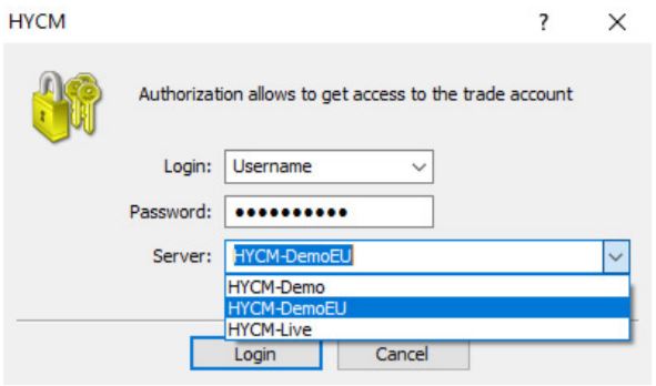 hycm mt4 metatrader4 demo trading account login