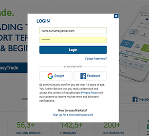 social login easy markets