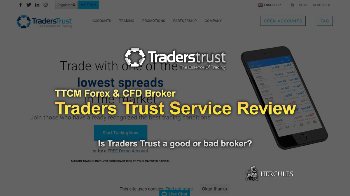 TradersTrust - TTCM Traders Trust Service Review - STP, ECN and NDD Forex broker