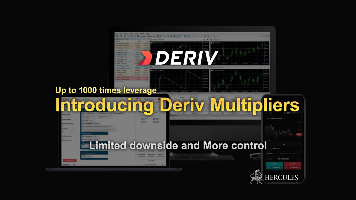 Deriv - Deriv Multipliers amplifies tradings up to 1000 times leverage