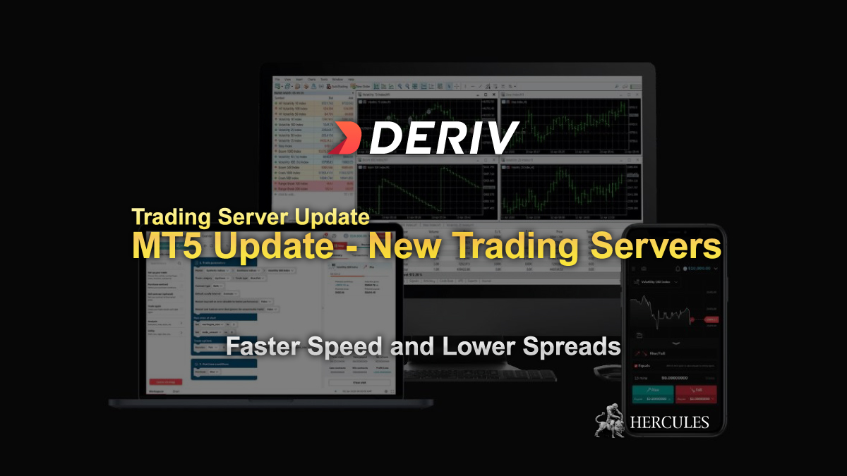 Deriv - MT5 update - Deriv's new trading servers with lower spreads