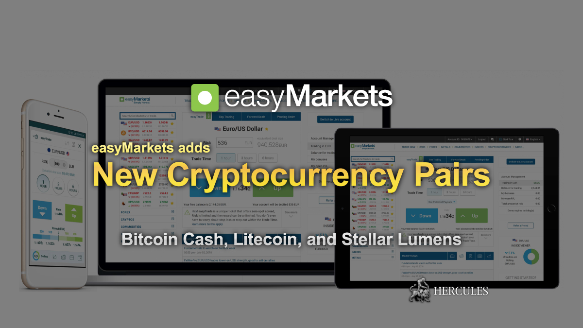 easyMarkets - easyMarkets adds Bitcoin Cash, Litecoin, and Stellar Lumens