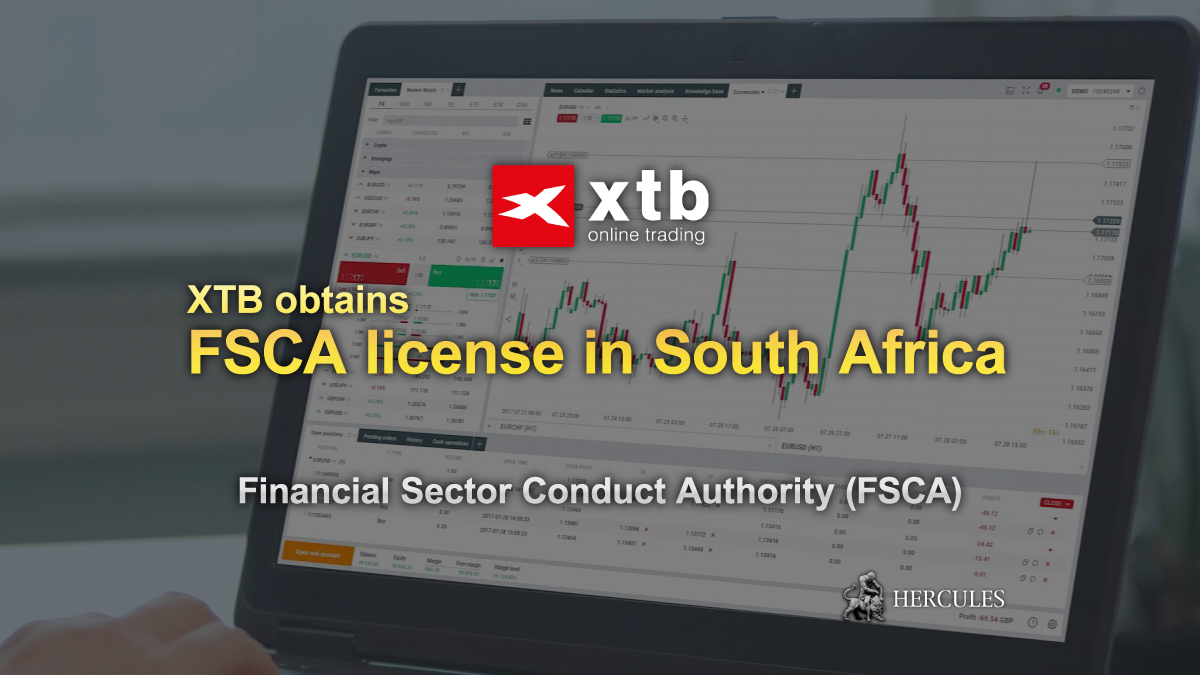 XTB - New FCSA license in South Africa obtained from XTB