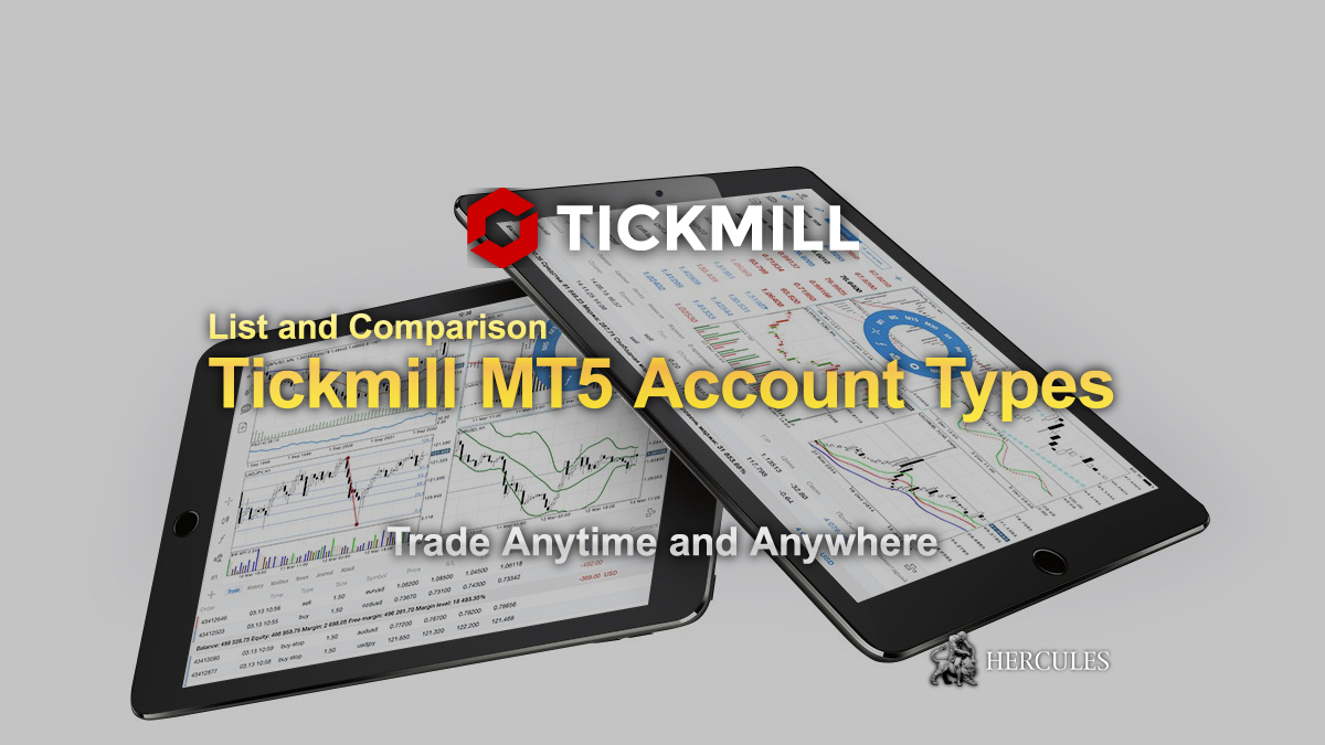 Tickmill - List and Comparison - Tickmill MT5 account types