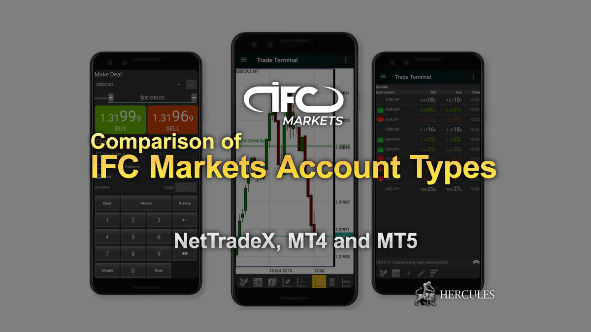 IFC Markets - Comparison of IFC Markets Account Types - NetTradeX, MT4 and MT5