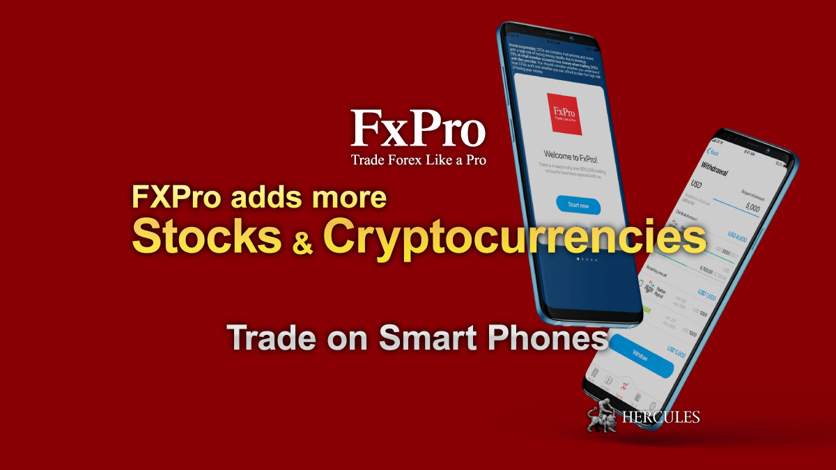 FxPro - FXPro adds more Stocks and Cryptocurrencies to trade