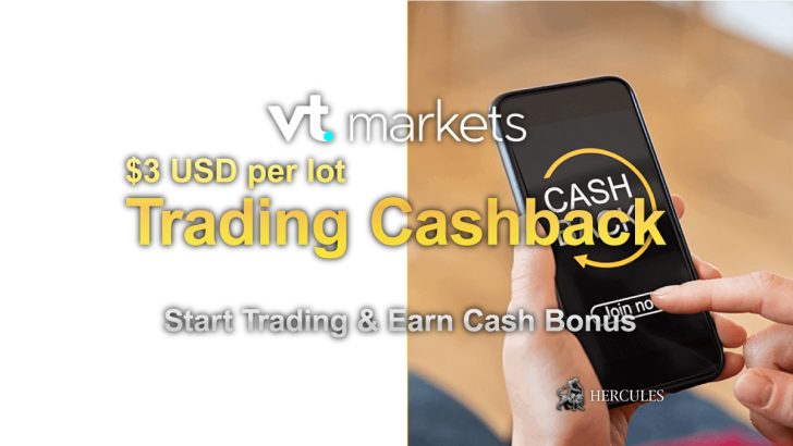 VTMarkets $3 USD per lot Cashback