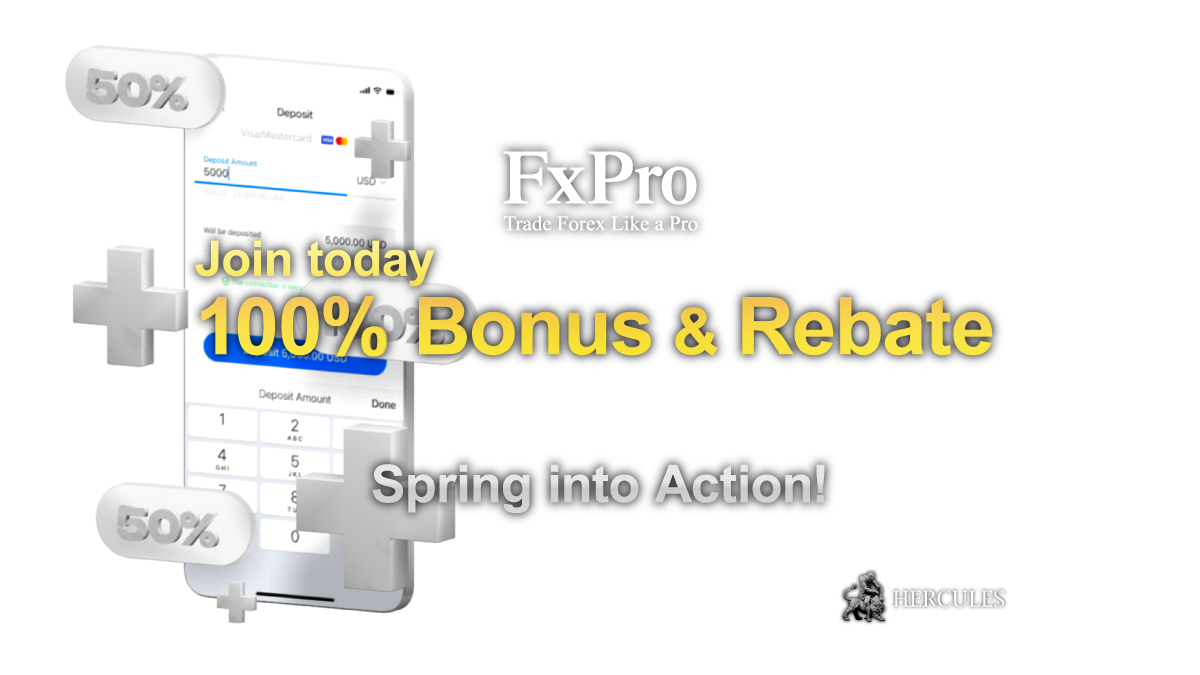 FxPro - FXPro's New Promo | 100% & 50% Deposit Bonus with 15% Spread Cashback Rebate