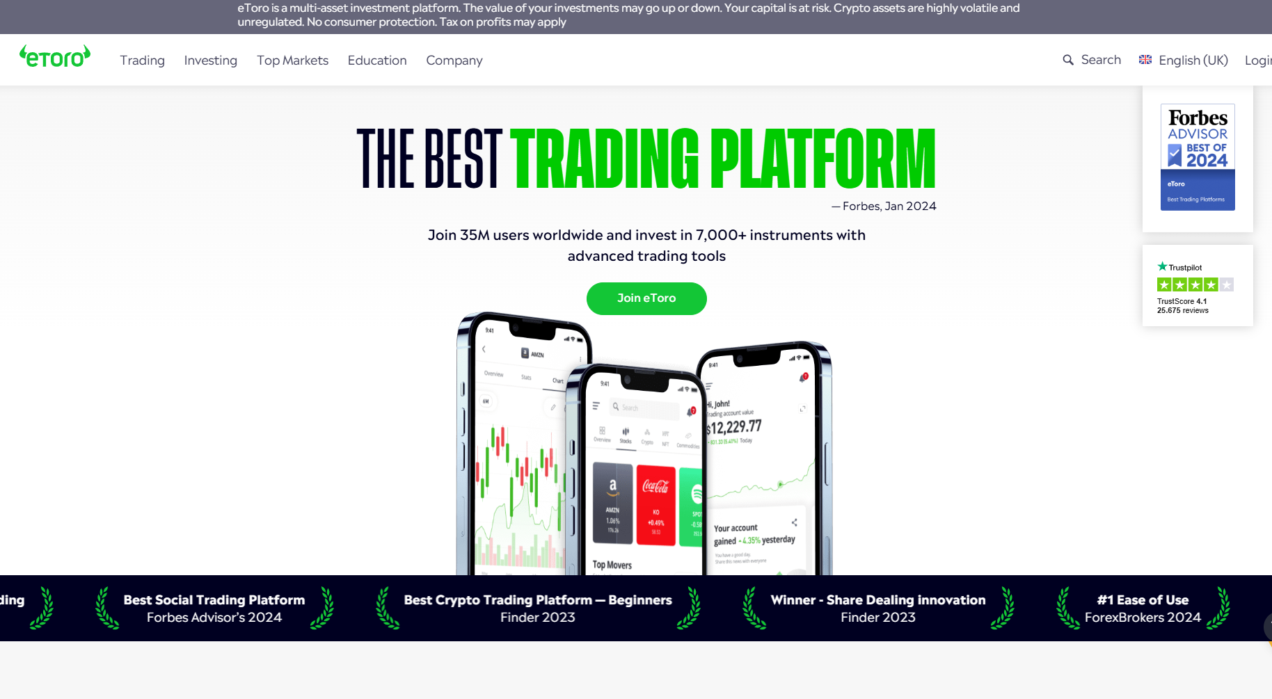 página oficial de etoro